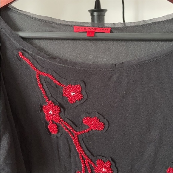 Vivienne Tam Mesh Flower Embroidery Top - Picture 3 of 11